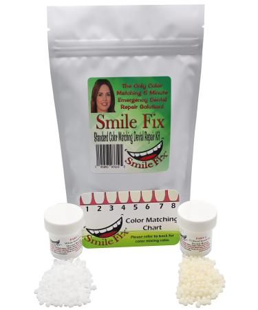 SmileFix Standard Color Matching Dental Repair Kit – Hide & Fix Smile with missing or broken tooth and teeth. Filled space quick & safe. Regain your confidence and beautiful smile in minutes at home!