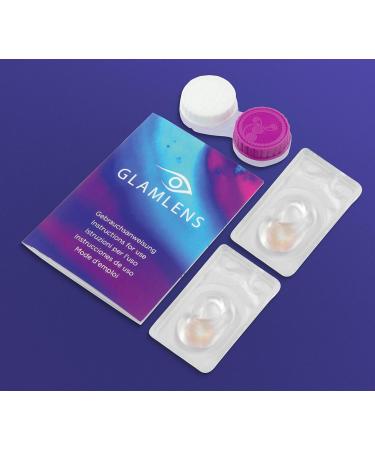 Natural Pink Contact Lenses - Glamlens Jasmine Pink - Silicon Comfort - Dia 14.00 - 1 Pair + Container - Perfect for All Occasions - Buy Online on GoSupps.com