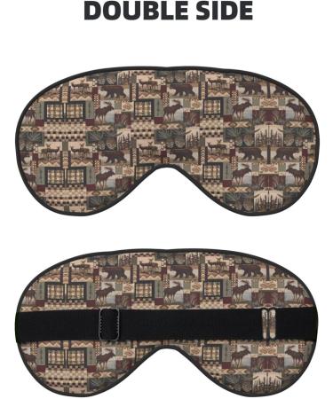 Rustic Lodge Bear Eye Mask | Soft Adjustable Sleep Mask for Men & Women | Comfortable Nighttime Eye Covers - Buy Online on GoSupps.com