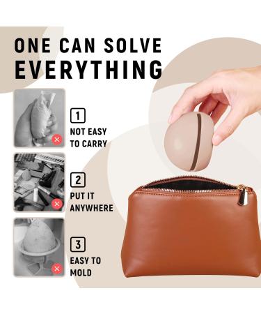 Silicone Makeup Sponge Holder - Sanitary & Portable Pressable Drying Stand | Washable Beauty Blender Storage for Work & Travel - Brown - Buy Online on GoSupps.com