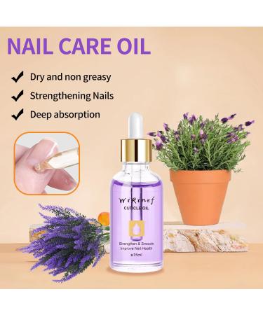 Organic Nail Cuticle Oil 15ml - Vitamin E & B Jojoba Oil Moisturizes & Repairs Dry Rough Cuticles Dropper Design Premium Nail Care Lavender Scent flavor - Buy Online on GoSupps.com