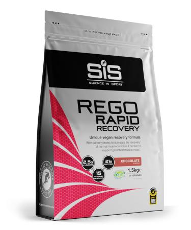 Science in Sport Rego Rapid Recovery Poudre 1 5kg Chocolat vegan - Boisson de r cup ration poudre avec glucides prot ines lectrolytes vitamines et min raux Pour un entra nement efficace Chocolat 30 Portions (Lot de 1)