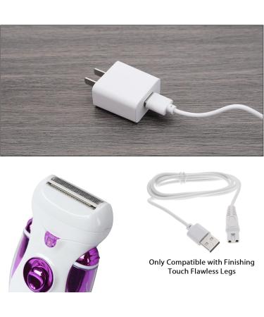 Emsea USB Razor Charging Cable - Compatible with Finishing Touch Flawless Legs | 5V 1m Power Cable for Women | 2-Pack White - Buy Online on GoSupps.com