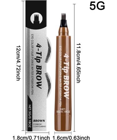  G n rique 4 Tip Eyebrow Pen Long Lasting Eyebrow Tint Brown Waterproof Tint Sweat Resistant Makeup Perfect for Natural Looking Brows Women and Girls 1 Piece - Buy Online on GoSupps.com