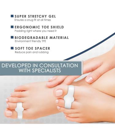 12-Piece Bunion Corrector & Soft Gel Toe Spreader | Hallux Valgus Relief & Toe Alignment - Buy Online on GoSupps.com