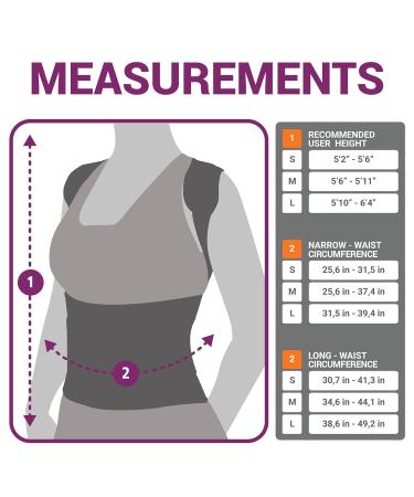 Narrow Support Posture Corrector - Adjustable Back Brace for Men & Women | Lumbar Support for Lower Back Pain | Comfortable Back Support Belt in Black Large - Buy Online on GoSupps.com