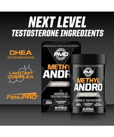 PMD Sports Methyl Andro with DHEA - Boost Testosterone for Lean Muscle & Strength | 90 Vegetarian Capsules - Dietary Supplement for Weightlifting & Workout Performance - Buy Online on GoSupps.com