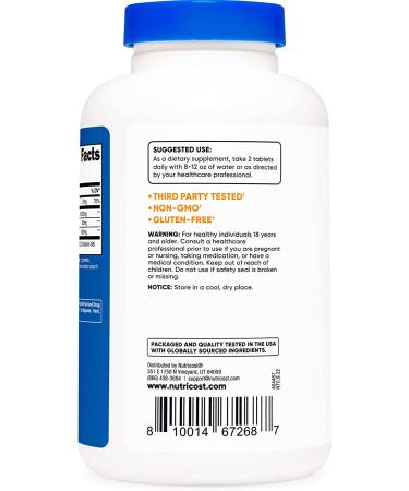 Nutricost Glucosamine 1800mg with Chondroitin & MSM - 240 Tablets, Joint Support Formula, Non-GMO, Gluten Free - Buy Online on GoSupps.com