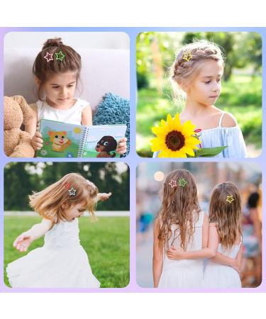 30 Colorful Star Hair Clips for Girls | Cute Glitter Hair Jewelry | Small Metal Hair Accessories - Buy Online on GoSupps.com