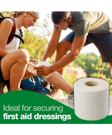 HypaBand EAB First Aid Tape Medium (5 cm x 4.5 m) for Sports Support Strapping and Dressings - Pack of 3 Rolls White Medium (5cm) Pack of 3 - Buy Online on GoSupps.com