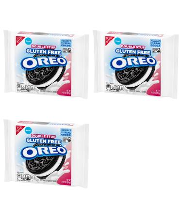 Oreo Double Stuf Gluten Free Chocolate Sandwich Cookies - Bulk Grocery Pack of 3 Resealable Bags - 1403 oz Per Bag - 42.09 oz Total - Sandwich Cookies with White Cream - Great Healthy Snacks for Kids 14.03 Ounce (Pack of 3)