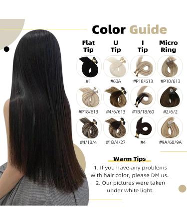 UGEAT Keratin Bonding Ash Blonde Highlight Hair Extensions 50g U Tip 16 inch (40cm) Real Human Hair 50 pcs #18P613 Brazilian Quality - Buy Online on GoSupps.com