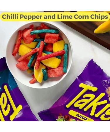 Takis Fuego 180g - Chili Pepper and Lime Corn Chips - UK | Popular Party Snack - Big Pack - BLISSIFY Chili Pepper 180g (1 Pack) - Buy Online on GoSupps.com