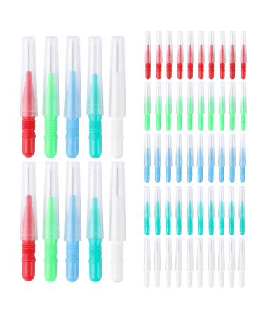 20 pieces of interdental brushes interdental brushes tooth cleaning gap with coating toothbrush gap rooms to clean the oral health (5 colors) - Buy Online on GoSupps.com