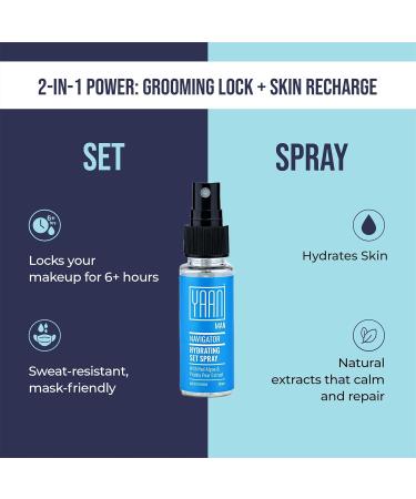 YAAN MAN Hydrating Set Spray with Red Algae and Prickly Pear Extract Gives Clear and firm Complexion Long Lasting Make-up Fixer | Natural Finish | Alcohol Free 30 ml - Buy Online on GoSupps.com