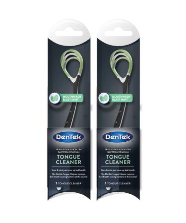 DenTek Tongue Cleaner, Fresh Mint, Removes Bad Breath, 2 Pack