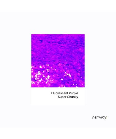 Shop Hemway Premium Ultra Sparkle Glitter - Fluorescent Purple Super Chunky (100g) for Arts Cosmetics & Festivals | Multi-Purpose Metallic Flake - Buy Online on GoSupps.com