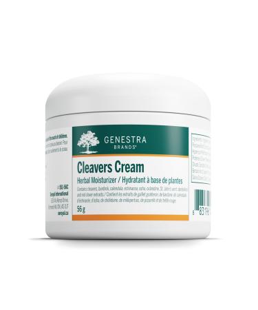 Genestra Brands - Cleavers Cream - Herbal Moisturizer with Burdock Calendula Echinacea Osha Cleavers Celandine St. John's Wort Dandelion and Red Clover Extracts - 56 Grams Cream