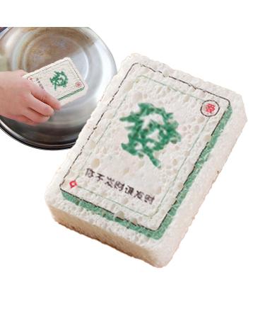 Kitchen Sponges Mahjong Design Dishes Sponge | Long-Lasting Wood Pulp Fiber Dishwasher Sponge for Kitchen Restaurants Canteens Dish Bowl Cleaning Tosier Hair