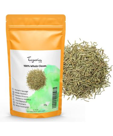  Tazarin LTD 50g Wild Atlas Rosemary Leaves Whole and Dried - Highly Aromatic Compared to Cultivated Rosemary Sun-Dried - Buy Online on GoSupps.com
