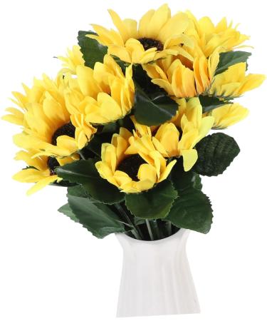 Zerodeko 3pcs Sunflower Home Decoration Botanical Decor Faux Floral Arrangements Sun Flowers Home Decor Plant Decorations Artificial Bouquet Layout Flowers Fake Bouquet Silk Flower Wedding As Shown Medium - Buy Online on GoSupps.com