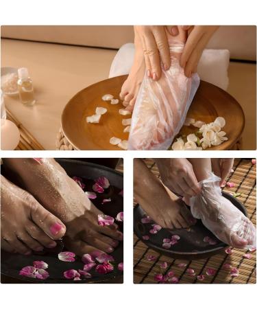 150pcs Clear Plastic Disposable Booties for Paraffin Wax Bath - Foot Covers for Spa Wax Treatment - Buy Online on GoSupps.com