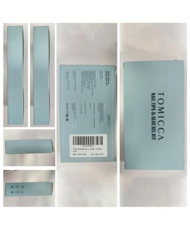 Tomicca Gel Nail Tips - 150 Pcs Almond Short Soft Gel Full Cover Set with Glue | Professional Salon Quality 15 Sizes - Buy Online on GoSupps.com