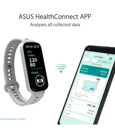 ASUS HC-C05 VivoWatch Aero 5 - Waterproof Fitness Tracker with Step Monitoring Heart Rate Altimeter & More | International Shipping - Buy Online on GoSupps.com