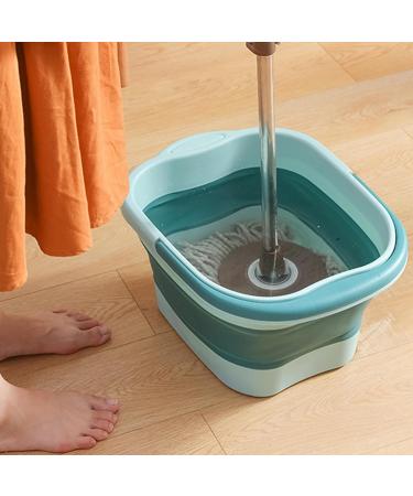 Foldable Foot Bath Tool Soak Basin with Massaging Rollers and Handle Stress Relief Foot Spa for Home Outdoor Travel Blue + Green - Buy Online on GoSupps.com