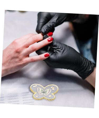 tool gel nail oil nail polish manicure color mixing pallet nail painting palette nails polish pallet nail painting pallet nail display palette resin Pentagram nail art 6.9x5.6cm Golden - Buy Online on GoSupps.com