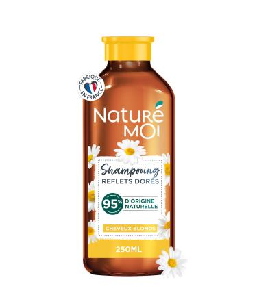 Naturé Moi - Golden Highlights Shampoo - Hair Care for Blonde Hair - Sulfate-Free Shampoo - Revives Highlights - Organic Chamomile - 95% Natural Origin - 250 ml - Made in France