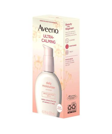 Aveeno Ultra-Calming Daily Moisturizer with SPF 15 - 4 fl oz | Soothing Sunscreen - Buy Online on GoSupps.com