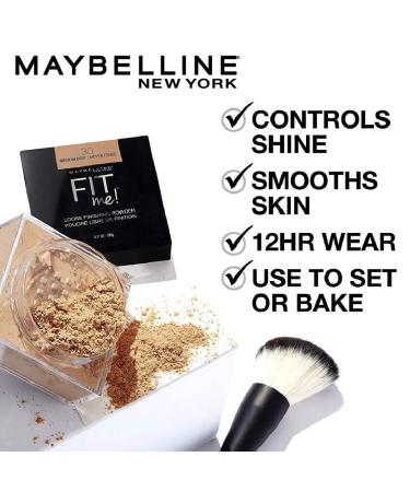 Maybelline Fit Me Loose Setting Powder Medium 1 Count (Pack of 2) - Buy Online on GoSupps.com