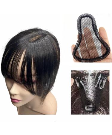 Bangs Clip in Bangs Transparent Swiss Lace Human Hair Bangs Clip In Fringe Hairpieces Extension For Women Breathable Remy Hair Bangs for Women Curved Bangs for Daily Wear (Color : 9x11 Natural blac 9x11 Natural black - Buy Online on GoSupps.com