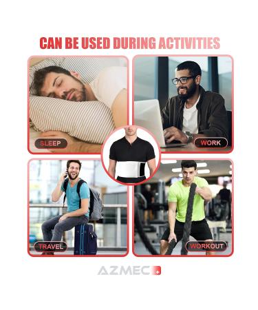 AZMEC Rib Belt - Universal Adjustable Chest Panel for Men - Rib Cage Protector for Ribs and Sternum Injuries - Muscle Pain Relief - Fits 26-50 Chest - Buy Online on GoSupps.com