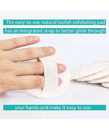Natural Loofah Face Exfoliator Pads - 100% Handheld Scrubber for Bathing and Showering - Ideal for Spa Facial Cleansing - Men and Women - 2pcs - Buy Online on GoSupps.com