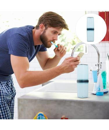 Travel Wash Cup - Portable Toothbrush & Toothpaste Storage Mug | Personal Care & Travel Accessory in Blue - Buy Online on GoSupps.com