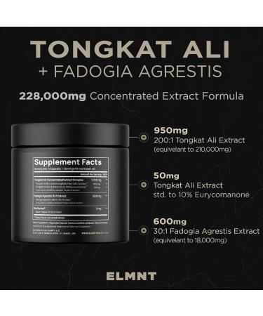230 000mg Tongkat Ali & Fadogia Agrestis Extract - Ultimate Men's Muscle Growth Supplement - Highest Potency Longjack with Eurycomanone - Buy Online on GoSupps.com
