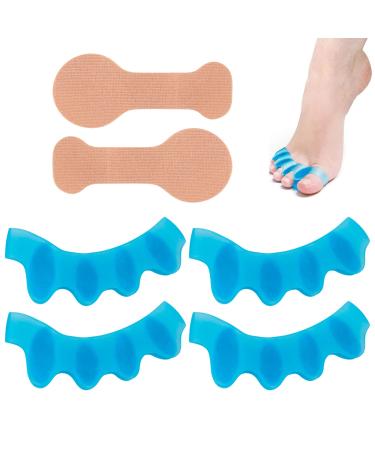 4 pieces toe spreader silicone hallux valgus correction silicone toe spreader hammer toe corrators gel toe separator for pedicure toe correction hallux valgus rail bale protection