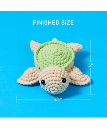 Fiberivore Crochet Kit: Beginners Animal Amigurumi Crochet Kit for Adults and Kids - Terry The Turtle with Video Tutorials - Buy Online on GoSupps.com
