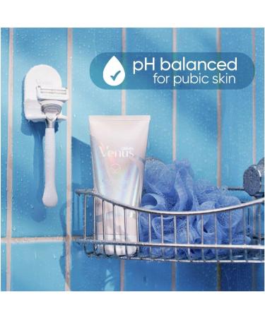 Gillette Venus Women's Razor Bundle for Pubic Hair - Includes 2 Blade Refills, 2-in-1 Shave Gel/Cleanser 190ml - PH Balanced for Skin Health - Buy Online on GoSupps.com