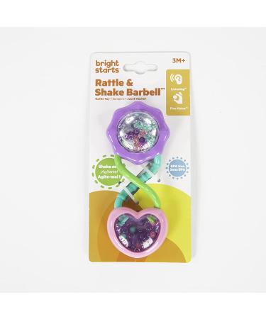 Bright Starts Rattle and Shake Barbell Toy - Pretty in Pink | Ages 3 Months - Buy Online on GoSupps.com