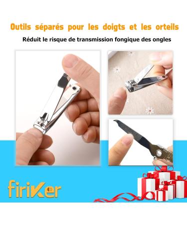 Nail Clipper Set - Premium Stainless Steel Fingernail and Toenail Cutters with Nail File - Sharp and Effortless Clippers for Men & Women - Silver - Buy Online on GoSupps.com