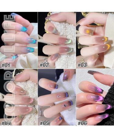 AHAMIOU Crystal Cat Eye Gel Polish Kit - 9D Holographic Magnetic Cats Eyes Nail Polish Set - Buy Online on GoSupps.com