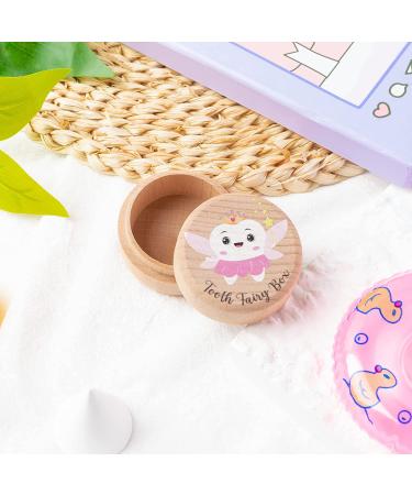 Girl's Colorful Wooden Tooth Fairy Keepsake Box | Baby Toddler Teeth Holder & Lost Tooth Container | Cute Milk Teeth Case for Baby Shower or Birthday Gift - Buy Online on GoSupps.com
