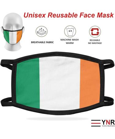 YNR Face Mask Washable Breathable Reusable Adult Mouth Protection Cover Shield Design Country Ireland - Buy Online on GoSupps.com