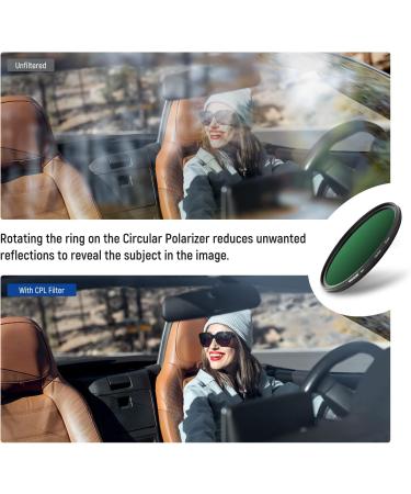 NEEWER 72mm Polarizer Filter with Nano Coating - Reduce Glare, Enhance Contrast, Reduce Reflection - HD Optical Glass - Ultra Slim Frame - CPL Filter - Buy Online on GoSupps.com