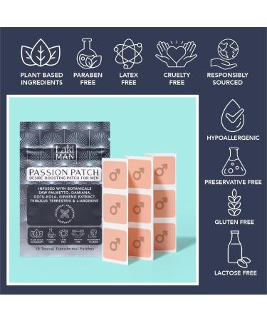 Laki Naturals Passion Patch for Men (Pack of 15) Supports Circulation Vitality Vigour and Energy with Natural Ingredients Non-Habit Forming Time-Released Men s Health Wellness Patches Men Passion Patch (1 count pack  - Buy Online on GoSupps.com