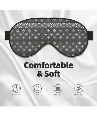 Buy Grey Tribal Double-Sided Sleep Eye Mask | Adjustable Soft Blindfold for Ultimate Light Blocking - International Shipping Available - Buy Online on GoSupps.com