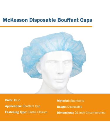 McKesson Bouffant Cap 40171100 - Pack of 100 | Disposable Hair Nets - Buy Online on GoSupps.com